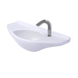 TOTO LT650G#01 Oval Wall-Mount Bathroom Sink with CEFIONTECT, Cotton White