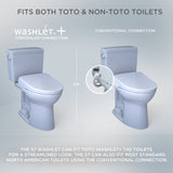 TOTO SW4736AT40#01 S7A WASHLET+ Bidet Toilet Seat with Bowl and Wand Cleaning, Auto Open and Close