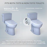 TOTO SW4734#12 WASHLET S7A Electronic Bidet Toilet Seat with eWater+ Bowl and Wand Cleaning, Elongated, Sedona Beige