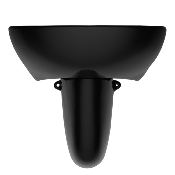 TOTO LHT241.4#51 Supreme Oval Wall-Mount Bathroom Sink and Shroud for 4 Inch Center Faucets, Ebony