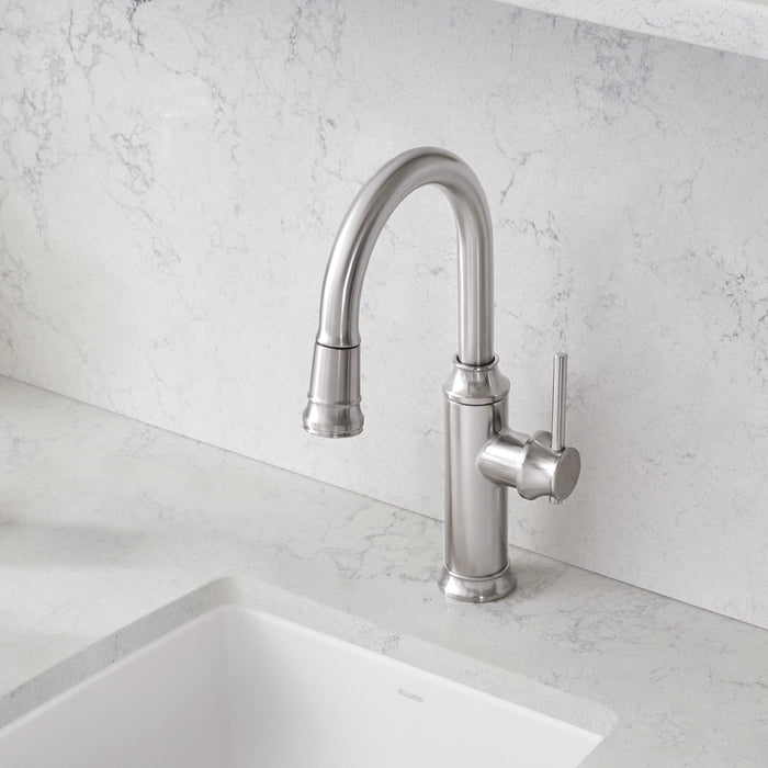Blanco 442513 Empressa Pull-Down Bar Faucet - PVD Steel