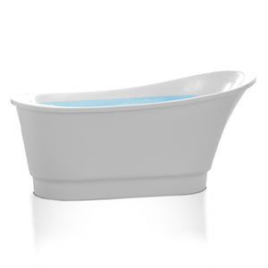 Prima 67 in. Acrylic Flatbottom Non-Whirlpool Bathtub in White