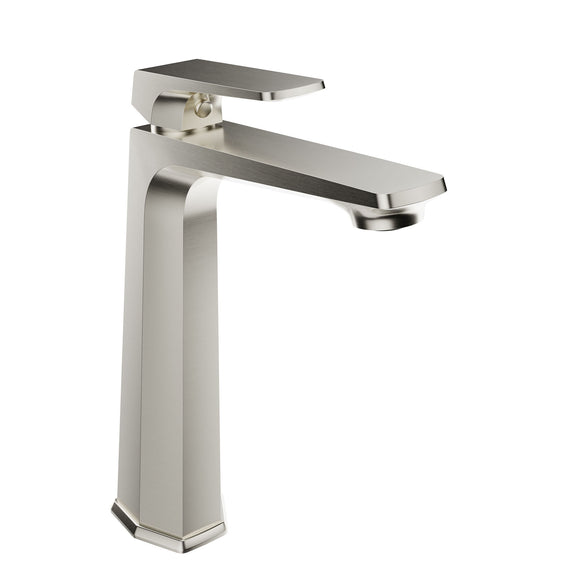 ANZZI Single Handle Single Hole Bathroom Vessel Sink Faucet With Pop-up Drain in Brushed Nickel