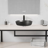 ANZZI LS-AZ907MB Allegro Round Glass Vessel Bathroom Sink