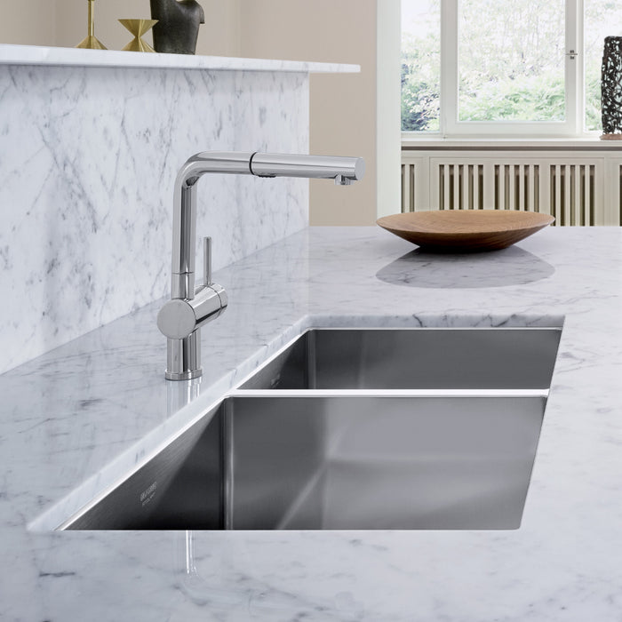 Blanco 515824 Precision R10 33" 60/40 Double Bowl Undermount Stainless Steel Kitchen Sink