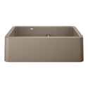 Blanco 402329 Ikon SILGRANIT 33" Double Bowl Apron-Front Farmhouse Sink with Low Divide - Truffle