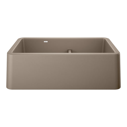 Blanco 402329 Ikon SILGRANIT 33" Double Bowl Apron-Front Farmhouse Sink with Low Divide - Truffle