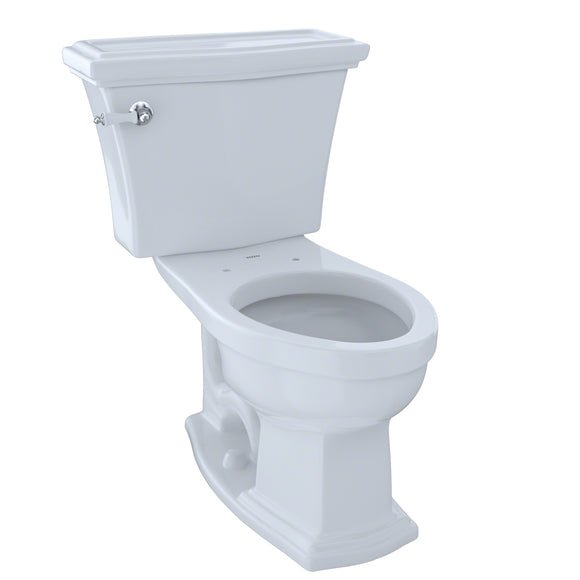 TOTO Eco Clayton Two-Piece Elongated 1.28 GPF Universal Height Toilet, Cotton White - CST784EF#01