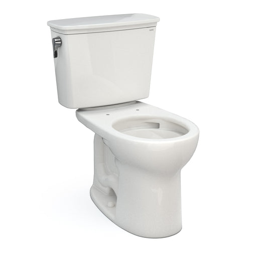 TOTO Drake Transitional Two-Piece Round 1.28 GPF Universal Height Tornado Flush Toilet with CeFiONtect, Colonial White - CST785CEFG#11