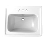 TOTO LPT532.4N#01 Promenade Rectangular Pedestal Bathroom Sink for 4" Center Faucets, Cotton White