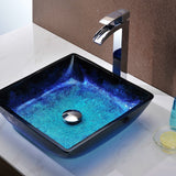 ANZZI LS-AZ056 Viace Series Deco-Glass Vessel Sink in Blazing Blue