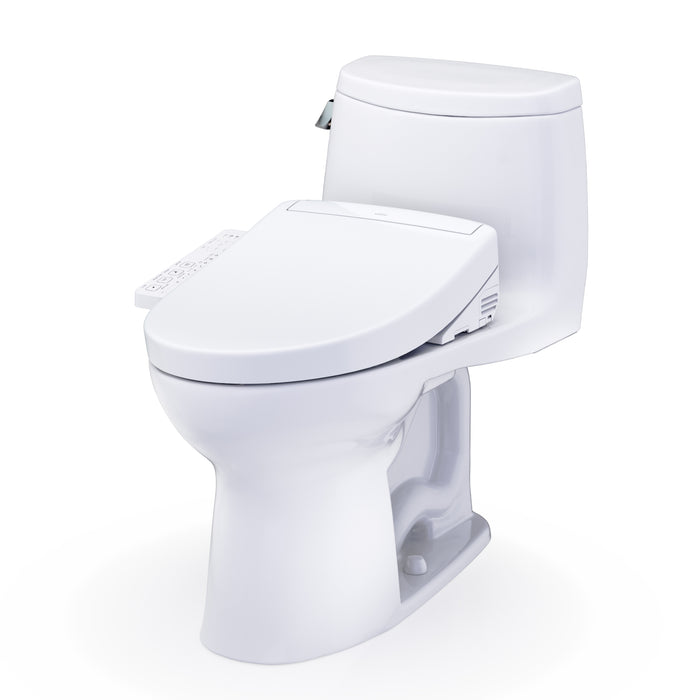 TOTO MW6043346CEFG#01 UltraMax II One-Piece Elongated Universal Height Toilet with Washlet+ S2 Bidet Seat