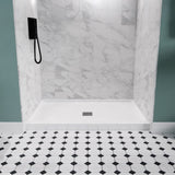 ANZZI SB-AZ103C ALEXANDER 48" x 32" Center Drain Shower Base in White