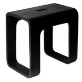 ALFI brand ABST99BM Black Matte Solid Surface Resin Bathroom / Shower Stool