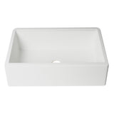 ALFI Brand AB33FARM-W White 33" Granite Composite Single Bowl Drop-in Farm Sink