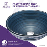 ANZZI LS-AZ8097 Rongomae Series Deco-Glass Vessel Sink in Coiled Blue