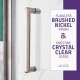 ANZZI SD-AZ051-01BN Lancer 23" x 72" Semi-Frameless Shower Door in Brushed Nickel