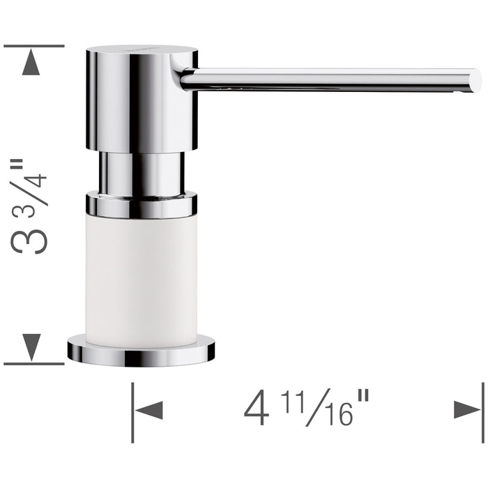 Blanco 402307 Lato Soap Dispenser - Chrome/White