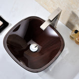 ANZZI LS-AZ8114 Vonu Series Deco-Glass Vessel Sink in Rich Timber