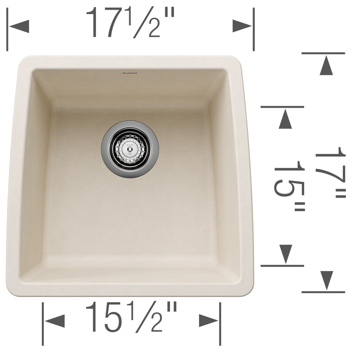 Blanco 443087 Performa SILGRANIT 17" Undermount Bar Sink - Soft White