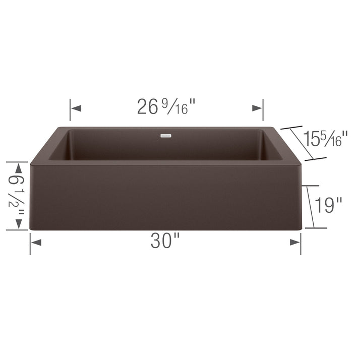 Blanco 526543 Vintera SILGRANIT 30" Single Bowl Apron-Front Farmhouse Sink - Cafe