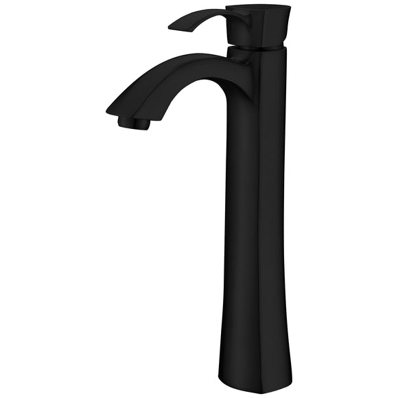 Harmony Series Single Hole Single-Handle Vessel Bathroom Faucet in Matte Black