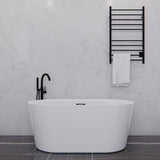 ANZZI FT-AZ098-59 Chand 59" Acrylic Flatbottom Freestanding Bathtub in White