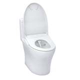 TOTO MW6464736CEMFGNA#01 WASHLET+ Aquia IV One-Piece Dual Flush Toilet with Auto Flush S7A Bidet Seat, Cotton White