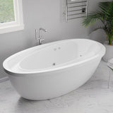 ANZZI FT-AZ202 Leni 5.9 ft. Jetted Whirlpool Tub with Reversible Drain in White