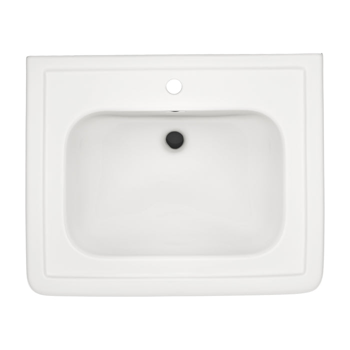 TOTO LPT530N#11 Promenade 27-1/2" x 22-1/4" Rectangular Pedestal Bathroom Sink Single Hole, Colonial White