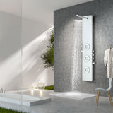 ANZZI SP-AZ031 Lynn 58" 3-Jetted Full Body Shower Panel with Heavy Rain Shower and Spray Wand in White