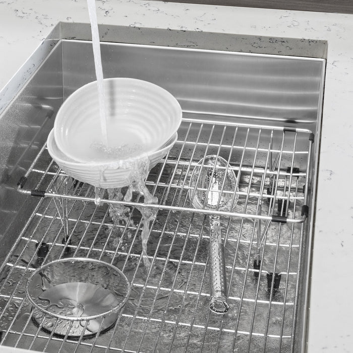 Blanco 231608 Stainless Steel Elevated Sink Grid for Quatrus Ergon, Cerana 33" and Cuvee 32" Super