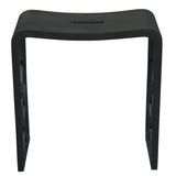 ALFI Brand ABST88BM Black Matte Solid Surface Resin Bathroom / Shower Stool