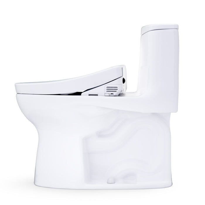 TOTO MW6083446CEFG#01 UltraMax WASHLET+ S5 One-Piece Elongated 1.28 GPF Universal Height Toilet in Cotton White