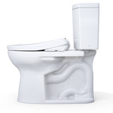 TOTO MW4544726CUFG#01 WASHLET+ Drake II 1G Two-Piece Toilet and WASHLET+ S7 Bidet Seat, Cotton White