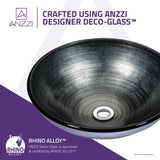 ANZZI LS-AZ8188 Tara Series Deco-Glass Vessel Sink in Precious Storm