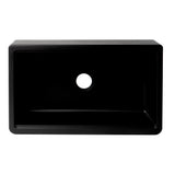 ALFI Brand AB33FARM-BLA Black 33" Granite Composite Single Bowl Drop-in Farm Sink