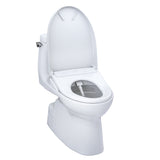 TOTO MW6144726CUFGA#01 WASHLET+ Carlyle II 1G One-Piece Toilet with Auto Flush WASHLET+ S7 Bidet Seat, Cotton White