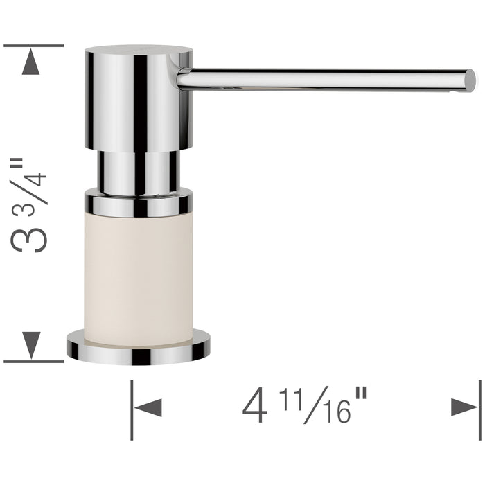 Blanco 443043 Lato Soap Dispenser - Chrome/Soft White