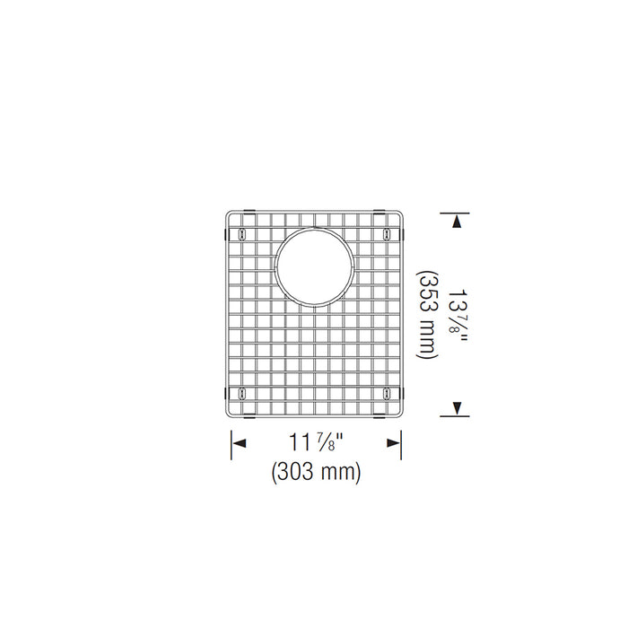 Blanco 516363 Stainless Steel Sink Grid for Liven Bar & Precis 50/50 Sink