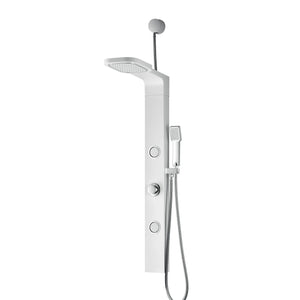 Inland Series 44 in. Full Body Shower Panel System with Heavy Rain Shower and Spray Wand in White