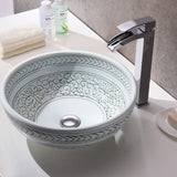 ANZZI LS-AZ8204 Satui Series Vessel Sink in Decor White