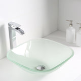 ANZZI LS-AZ8125 Victor Series Deco-Glass Vessel Sink in Lustrous Frosted Finish