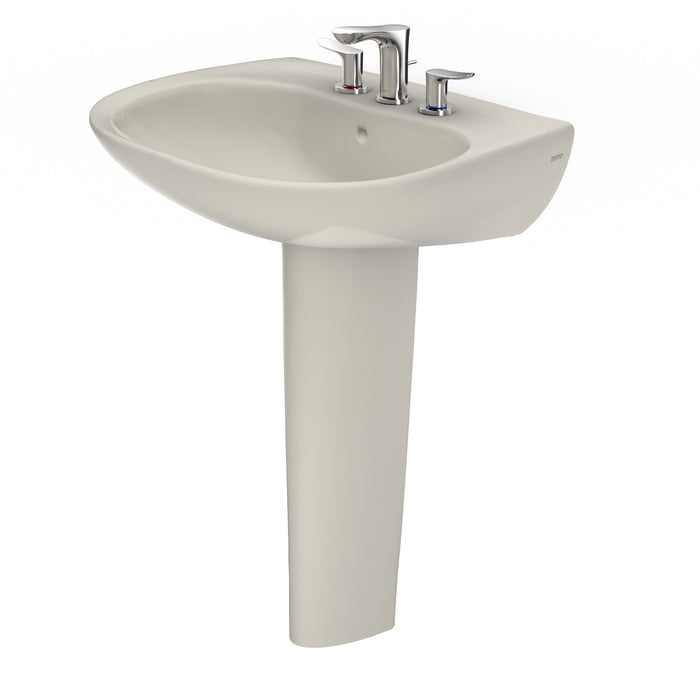 TOTO LPT242.8G#12 Prominence Oval Basin Pedestal Bathroom Sink for 8 inch Center Faucets, Sedona Beige