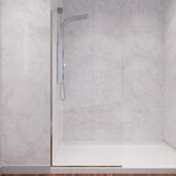 ANZZI SD-AZFL06001BN Veil Series 74" by 34" Framed Glass Shower Screen in Brushed Nickel