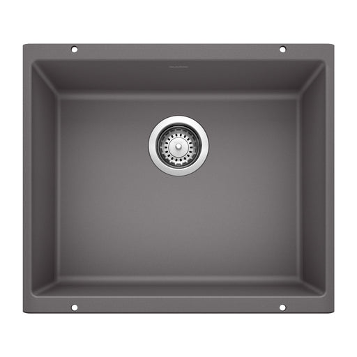Blanco 519049 Precis SILGRANIT 21" Single Bowl Undermount Kitchen Sink - Cinder