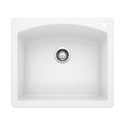 Blanco 440211 Diamond SILGRANIT 25" Single Bowl Dual Mount Kitchen Sink - White