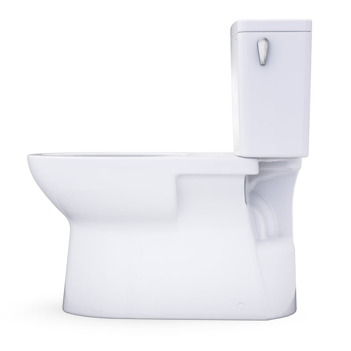 TOTO CST472CEFRG#01 Glaston Two-Piece Elongated 1.28 GPF Universal Height Toilet with Right-Hand Trip Lever