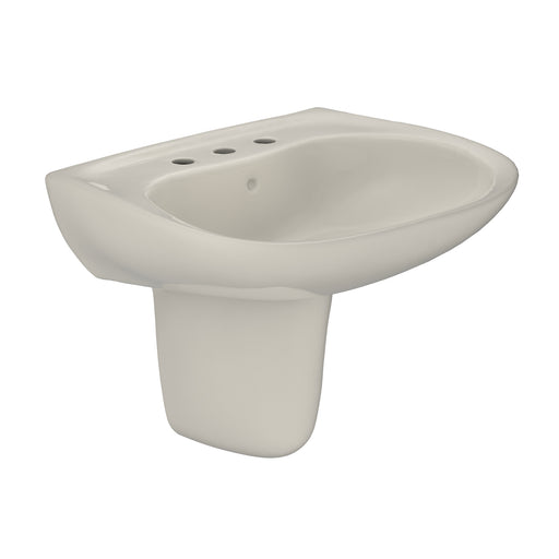 TOTO Prominence Oval Wall-Mount Bathroom Sink with CeFiONtect and Shroud for 8 Inch Center Faucets, Sedona Beige - LHT242.8G#12