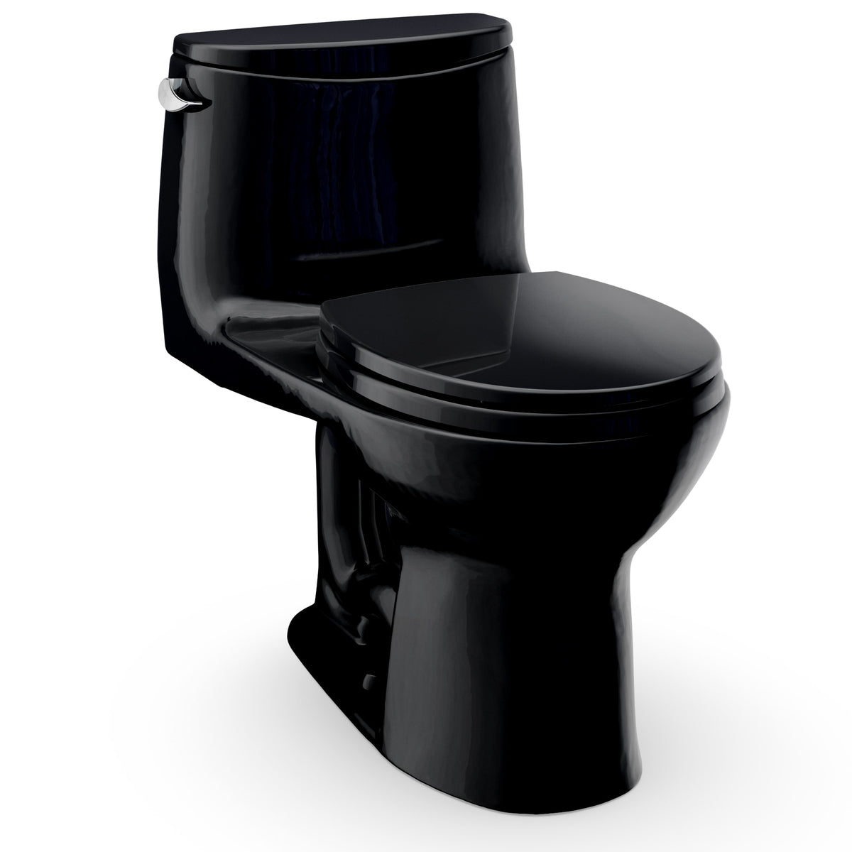 TOTO MS603113CEF#51 UltraMax 1-Piece Round Toilet, Ebony (Black